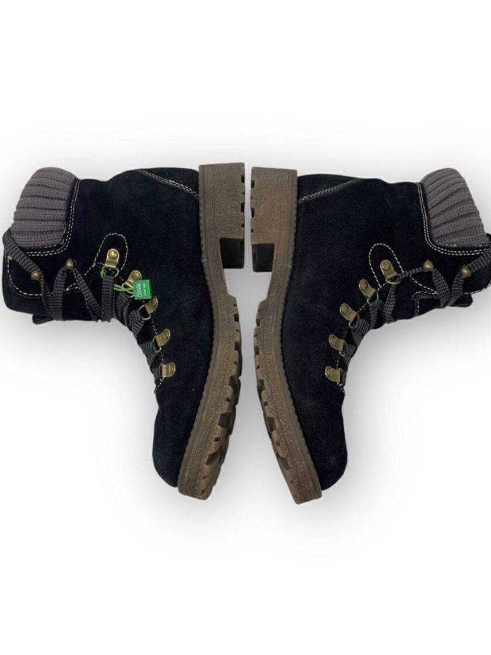 Cougar Black Suede Lace-Up Ankle Boots - Picture 6 of 10